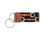Horse Bits Needlepoint Keychain