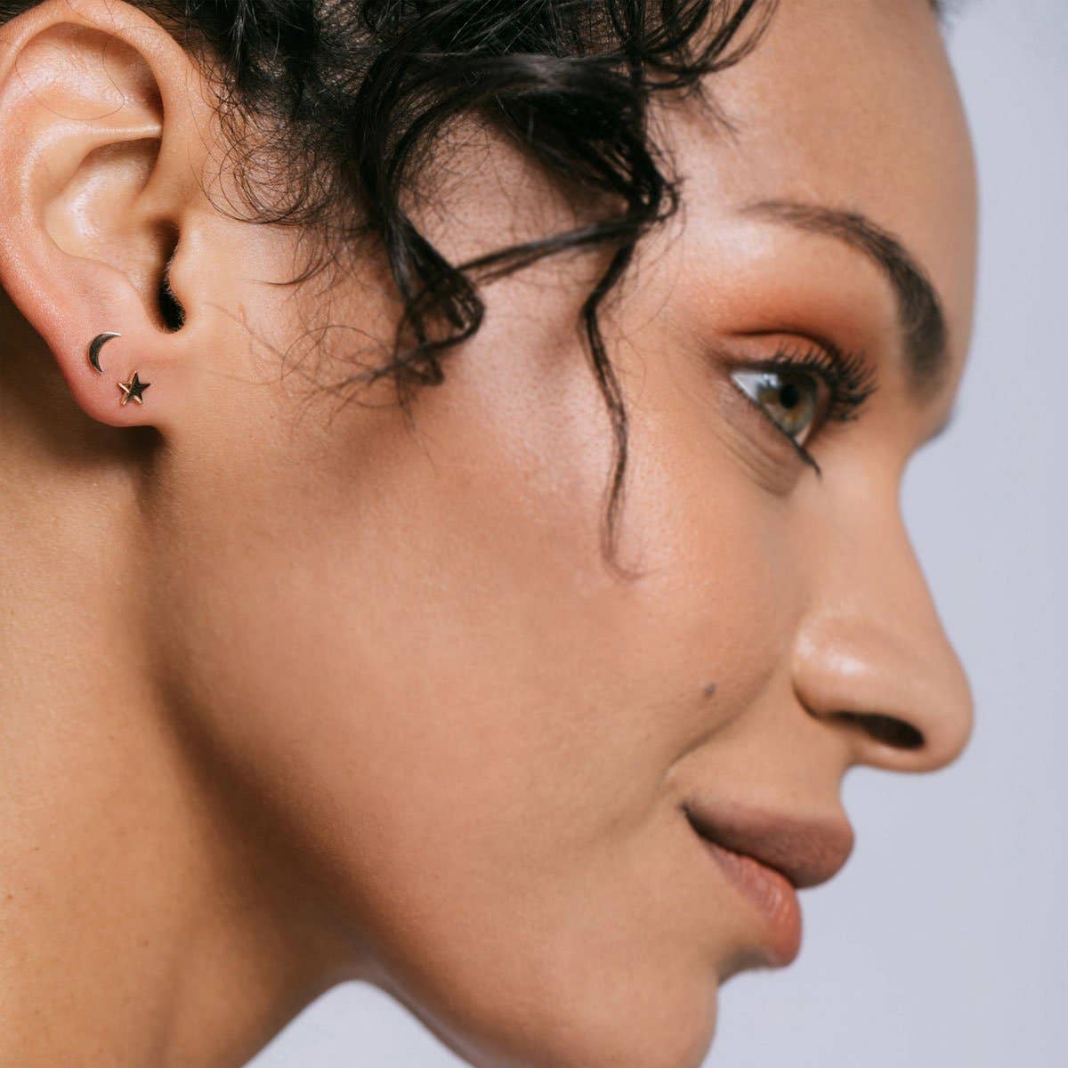 Kris Nations - Star and Moon Stud Earrings