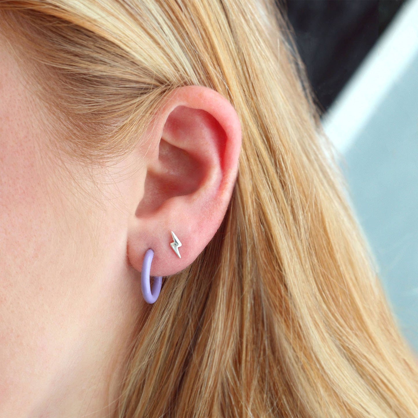 Kris Nations - Lightning Bolt Stud Earrings