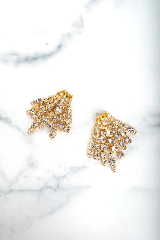 Elizabeth Cole Jewelry - Bette Earrings, Clear Crystal