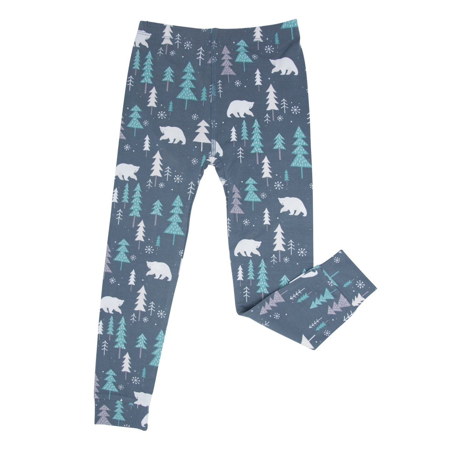 Winter Forest Teal Big Kid Pajama