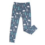 Winter Forest Teal Big Kid Pajama