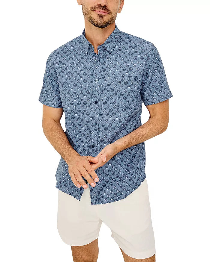 Rails Men's - Carson Shirt - Bloom Batik Peach