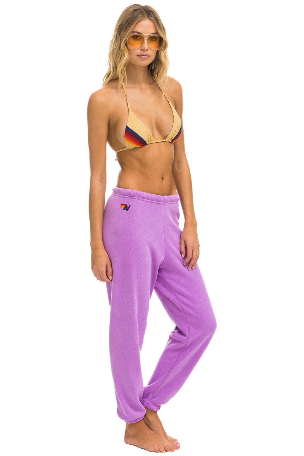 Aviator Nation - Bolt Sweatpants - Neon Purple//Neon Pink