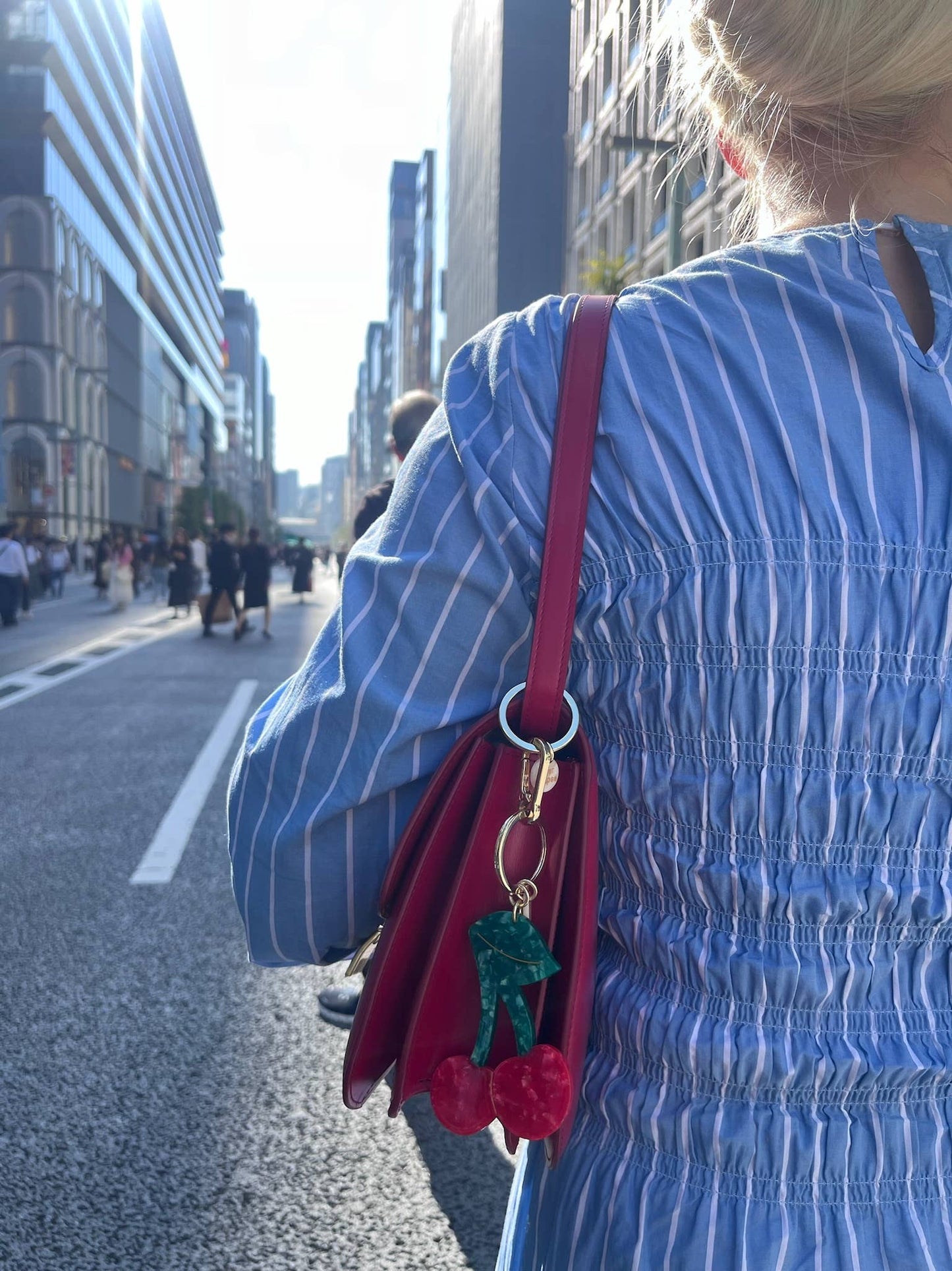 Hand-Painted Cherry Bag Charm & Keychain