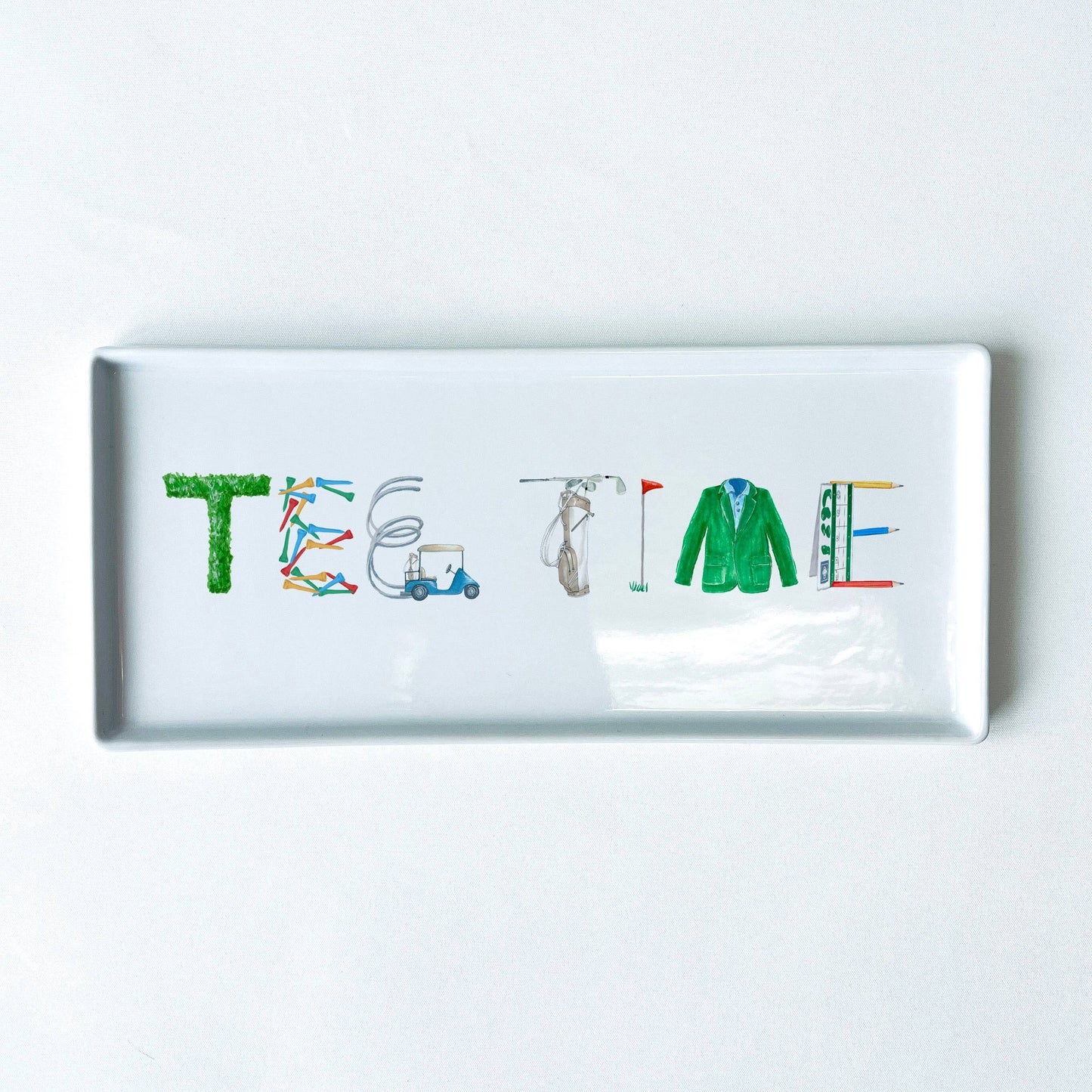 Tee Time Golf Icons Typography Tray