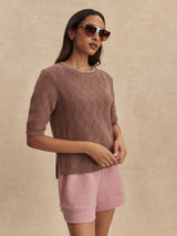 Varley - Agathe Knit Top - Brownie