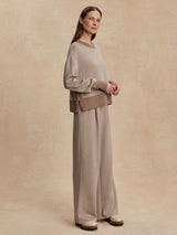 Varley - Philippe Crop Sweat - Taupe Marl/ Ginger Snap