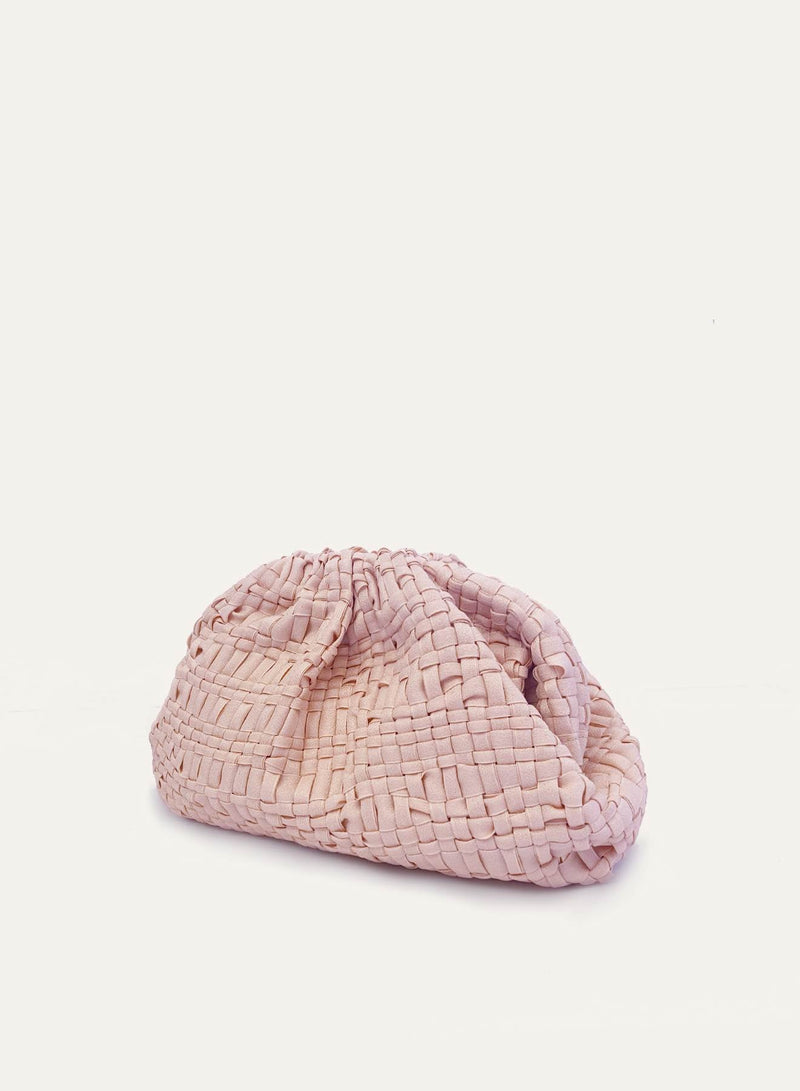 Maria La Rosa - Game Crepe Clutch - Peach