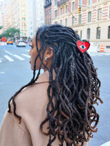 Hand-painted Lucky Eye Heart Hair Claw Clip