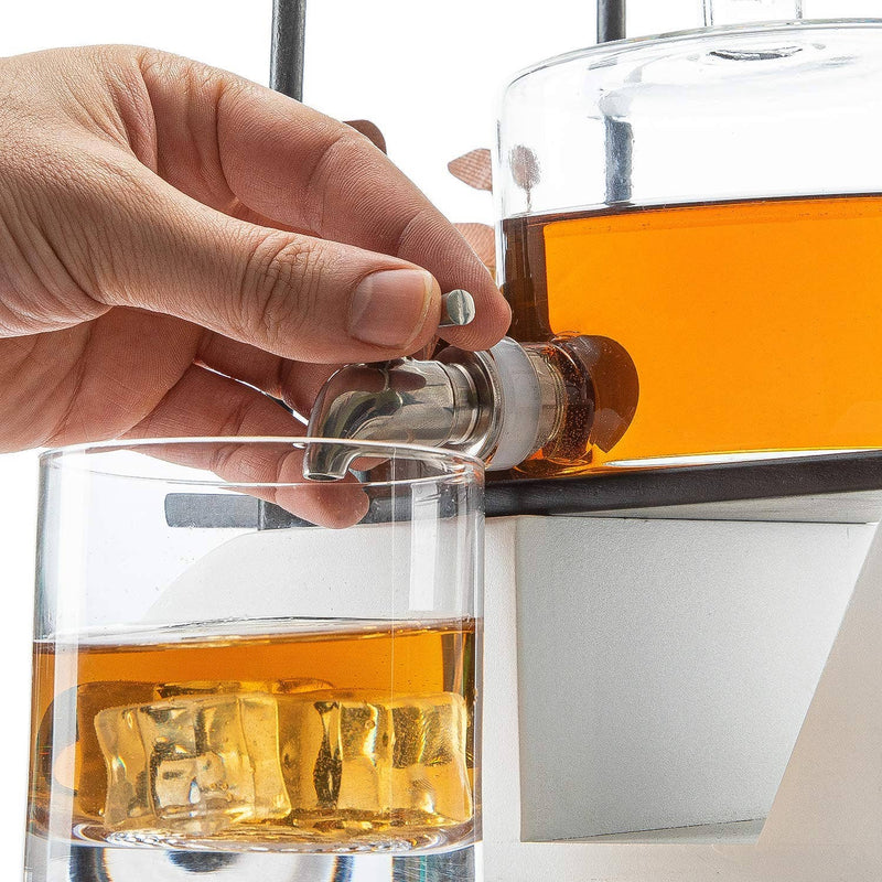 The Wine Savant /  Khen Glassware - Golf Cart Whiskey Decanter & Ball Glasses