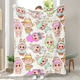 Cute Monster Printed Throw Blanket