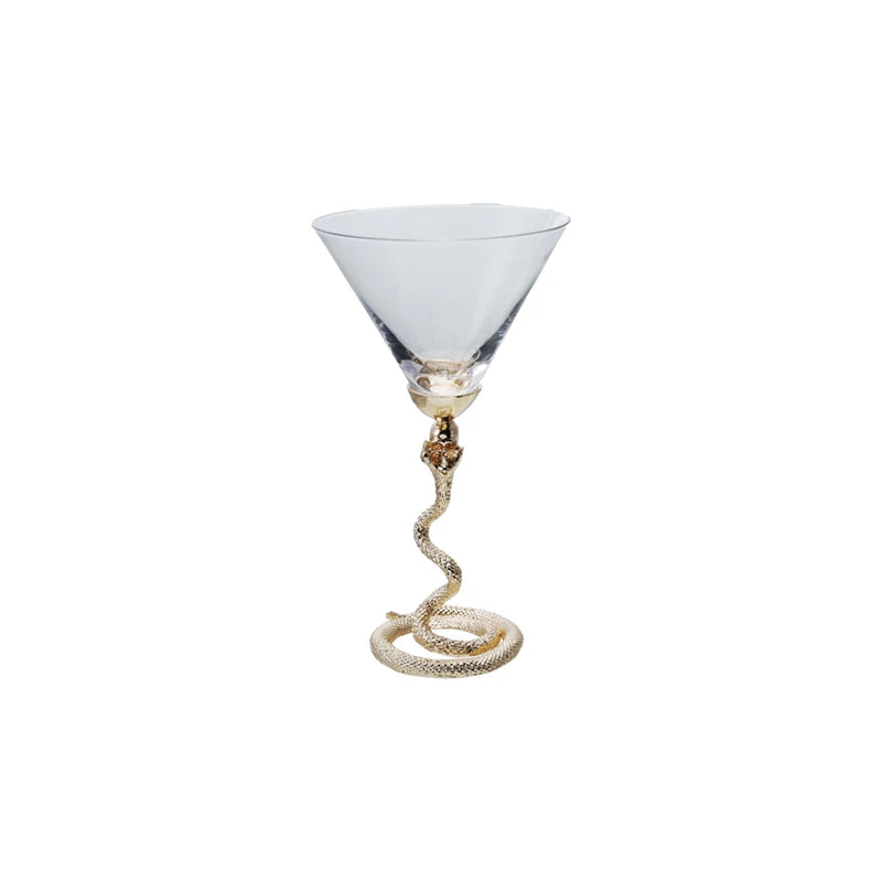 Martini Glass w/ Metal Cobra Stem