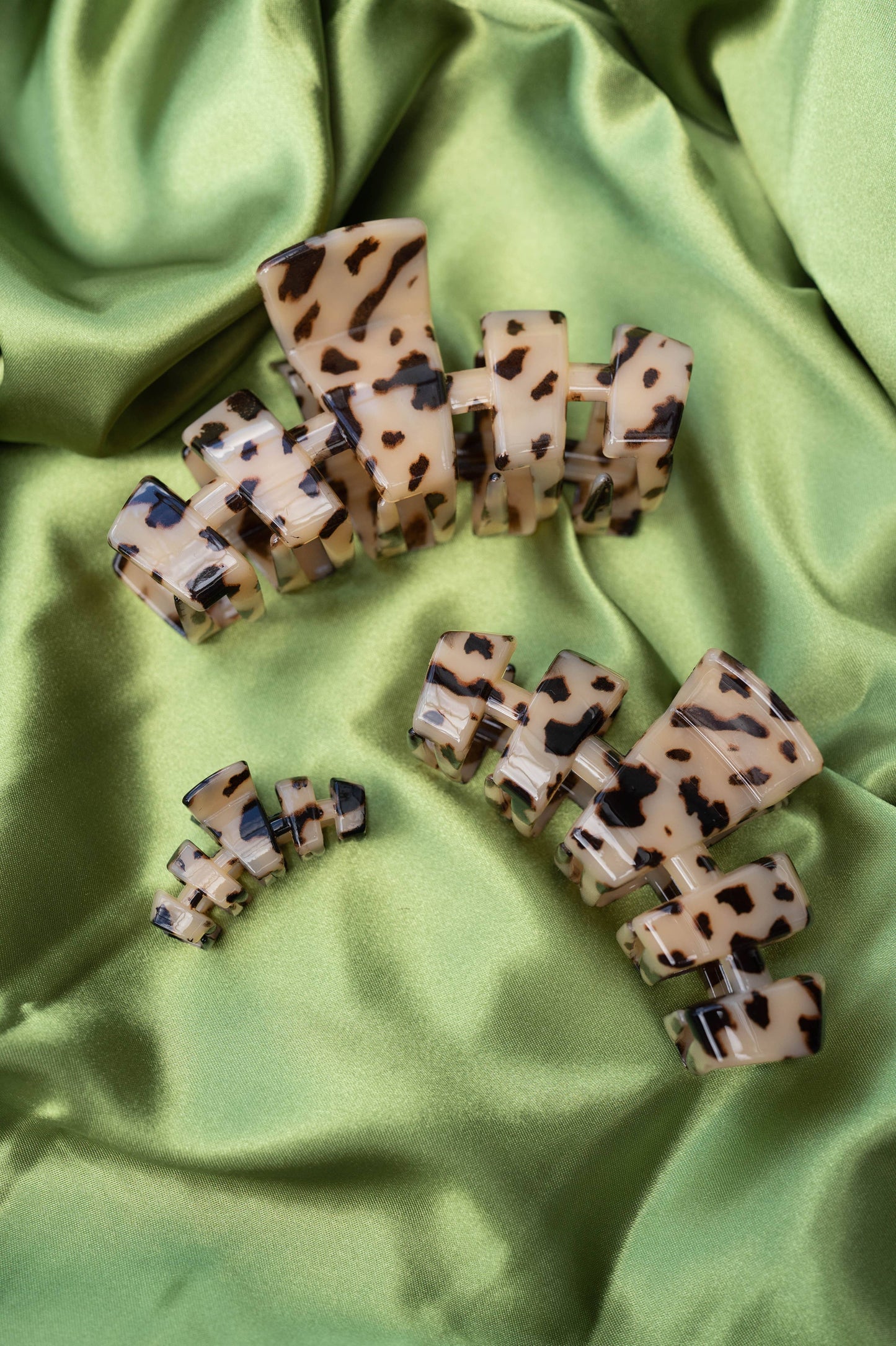 TELETIES - Classic Hair Clip - Large - Blonde Tortoise