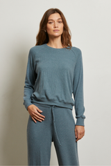 PerfectWhiteTee - Cooper Brushed Waffle Long Sleeve Crew - Slate