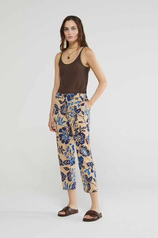 Ottod'Ame Cotton Ankle Length Trousers