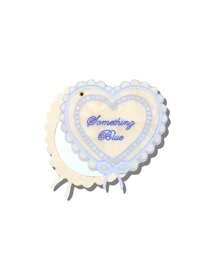 Hand-painted Something Blue Compact Mirror