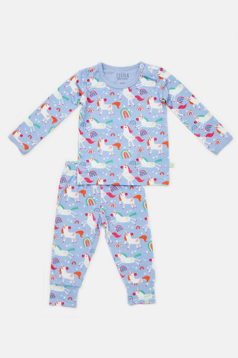 Clover Baby & Kids - Long Sleeve Pajama Set - Unicorns