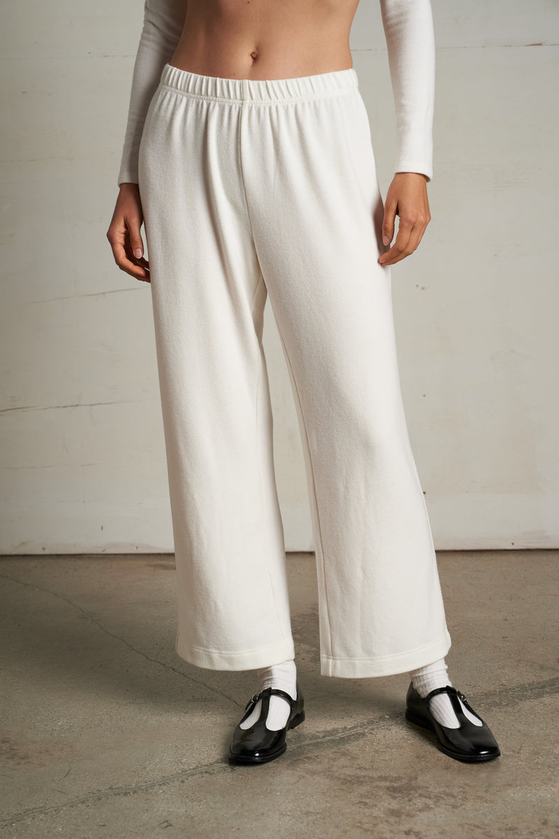 PerfectWhiteTee - Marcie Brushed Sweater Jersey Pull On Pant - Sugar