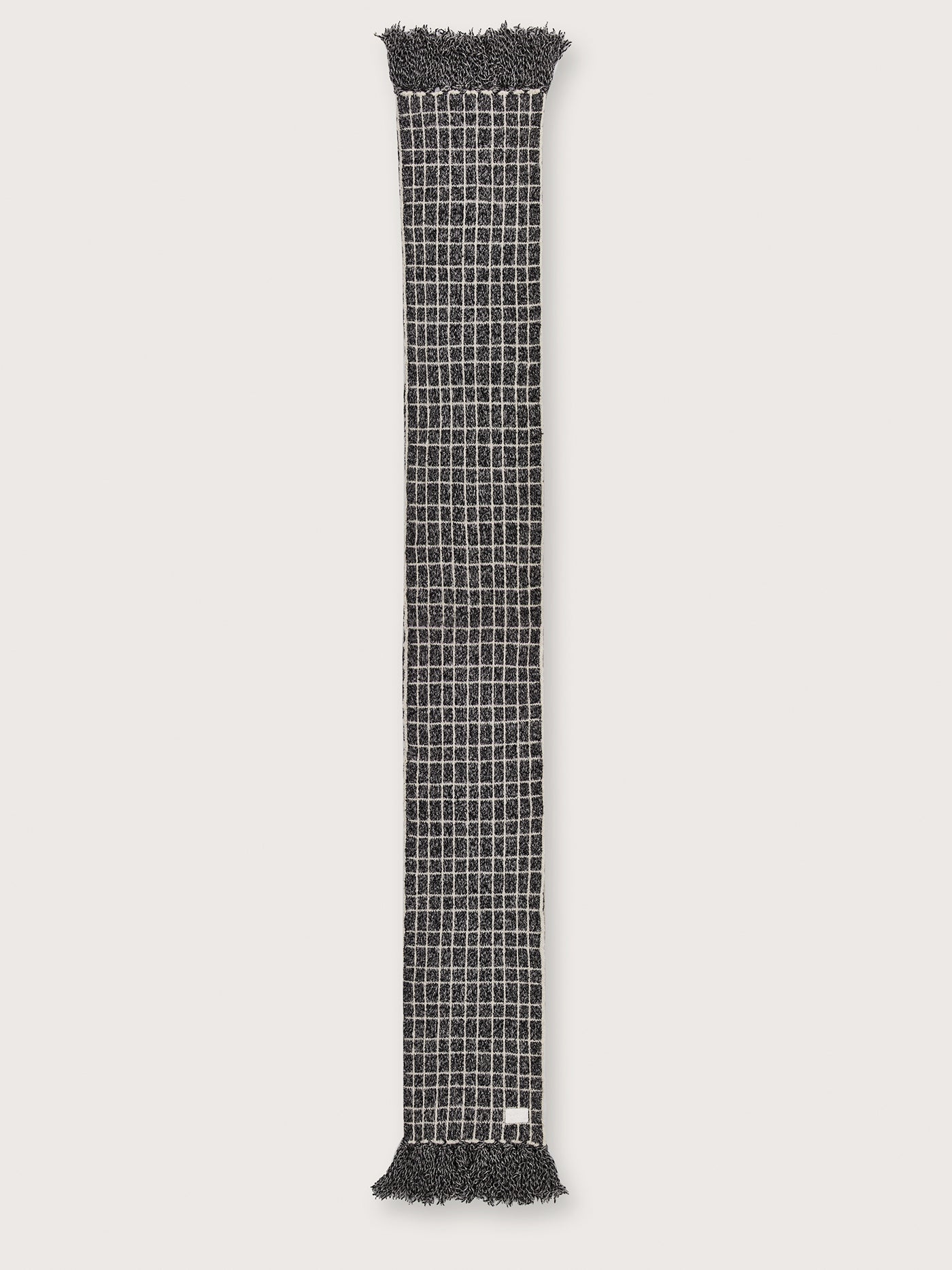 Varley - Lindsey Check Knit Scarf - Charcoal Marl