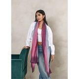 Iris Haze Cashmere Merino Handloom Scarf
