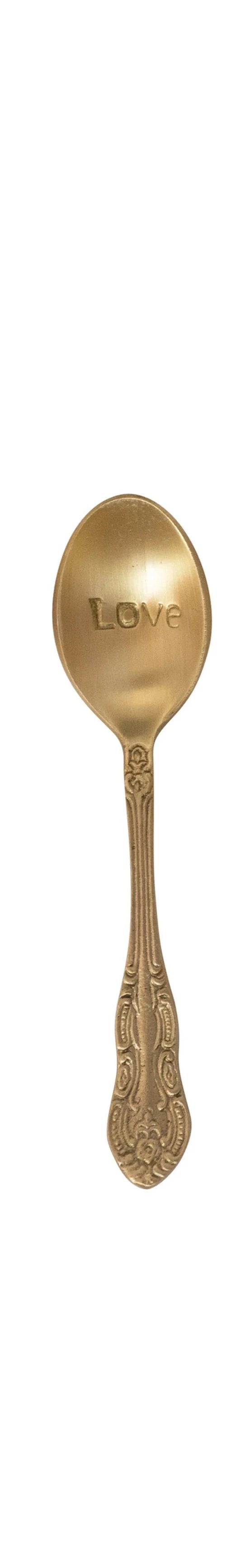 Load image into Gallery viewer, Brass Spoons with Engraved Saying, Love
