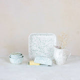 1 Quart Enameled Metal Splatterware Pitcher