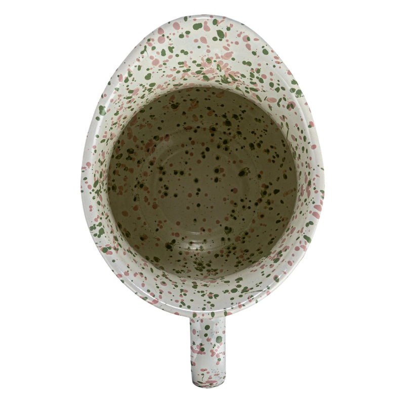 1 Quart Enameled Metal Splatterware Pitcher