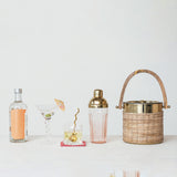 Glass Cocktail Shaker - Pink & Gold