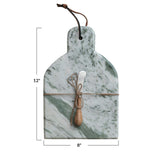 Marble Cutting Board w/ Canape Knife