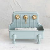 Metal Sink Soap Dish w/ Faucet