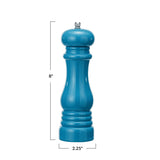 Enameled Rubberwood Salt/Pepper Mill, Blue