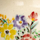 Terracotta Pitcher w/ Flowers & Handle