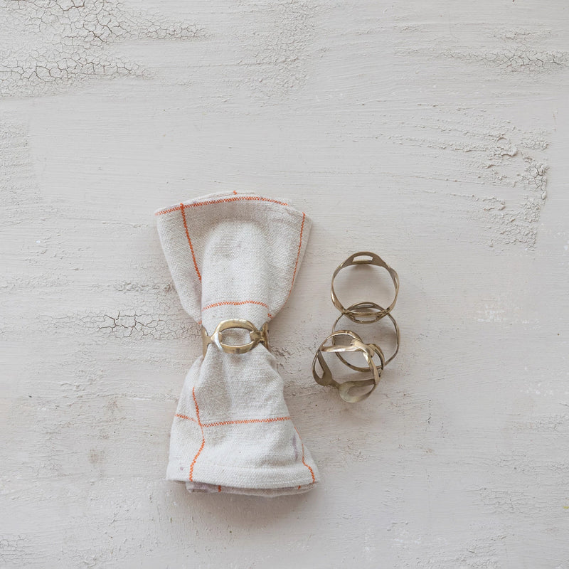 Brass Chain Shaped Napkin Ring