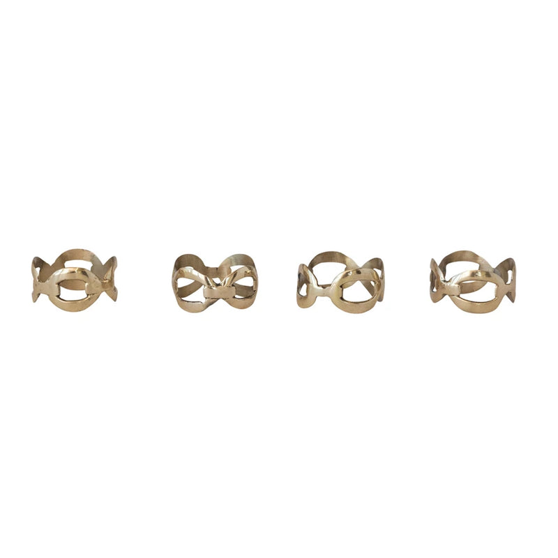 Brass Chain Shaped Napkin Ring