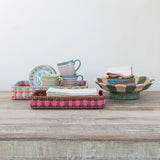 Decorative Woven Paper Rope Tray with Handles