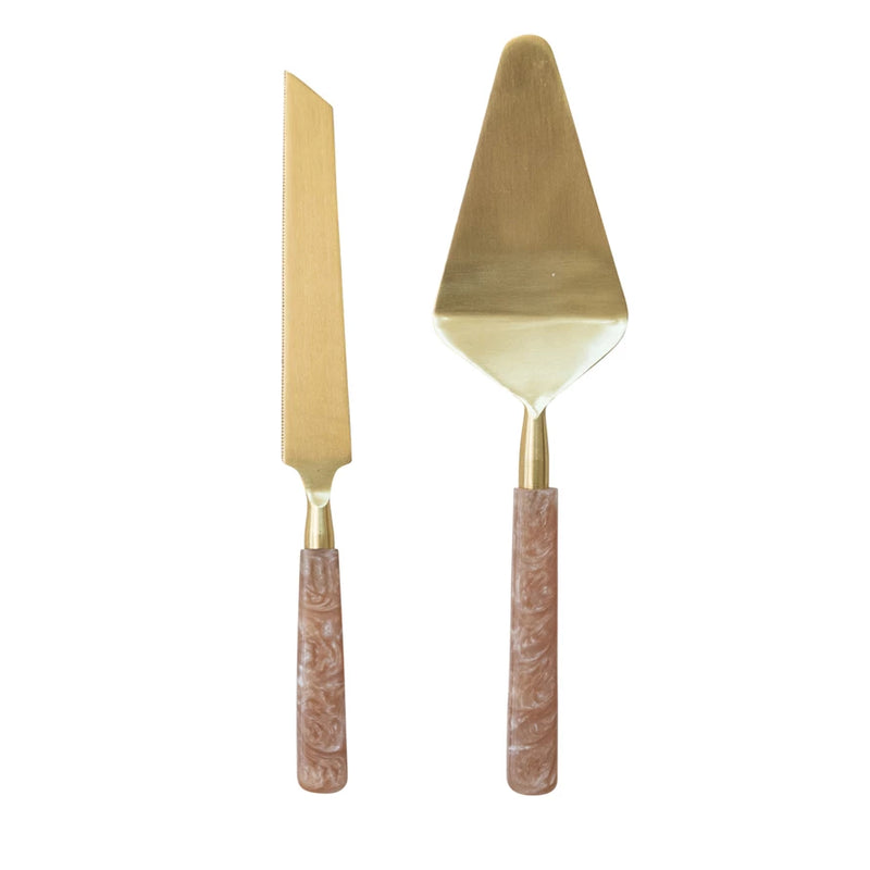 Stainless Steel Cake Servers, Boxed Set of 2