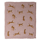 Cotton Knit Throw - Cheetahs