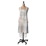 Woven Cotton Plaid Apron w/ Buttons & Rivets