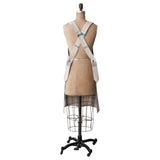 Woven Cotton Plaid Apron w/ Buttons & Rivets