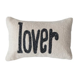 Embroidered Lumbar Pillow - Lover