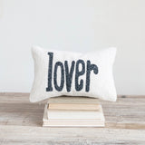 Embroidered Lumbar Pillow - Lover