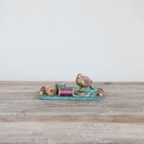 Decorative Metal Tray w/ Gold Finish Bows