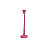 Cast Iron Flower Shaped Taper Holder, Fuchsia Color