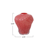 Glass Strawberry Shaped Vase