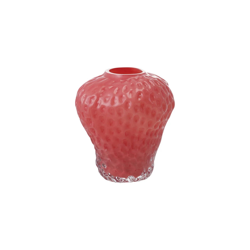Glass Strawberry Shaped Vase