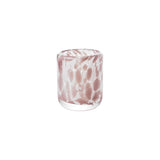 Hand-Blown Confetti Shot Glass - Lavender & White