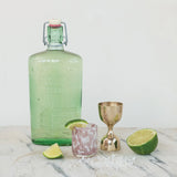 Hand-Blown Confetti Shot Glass - Lavender & White