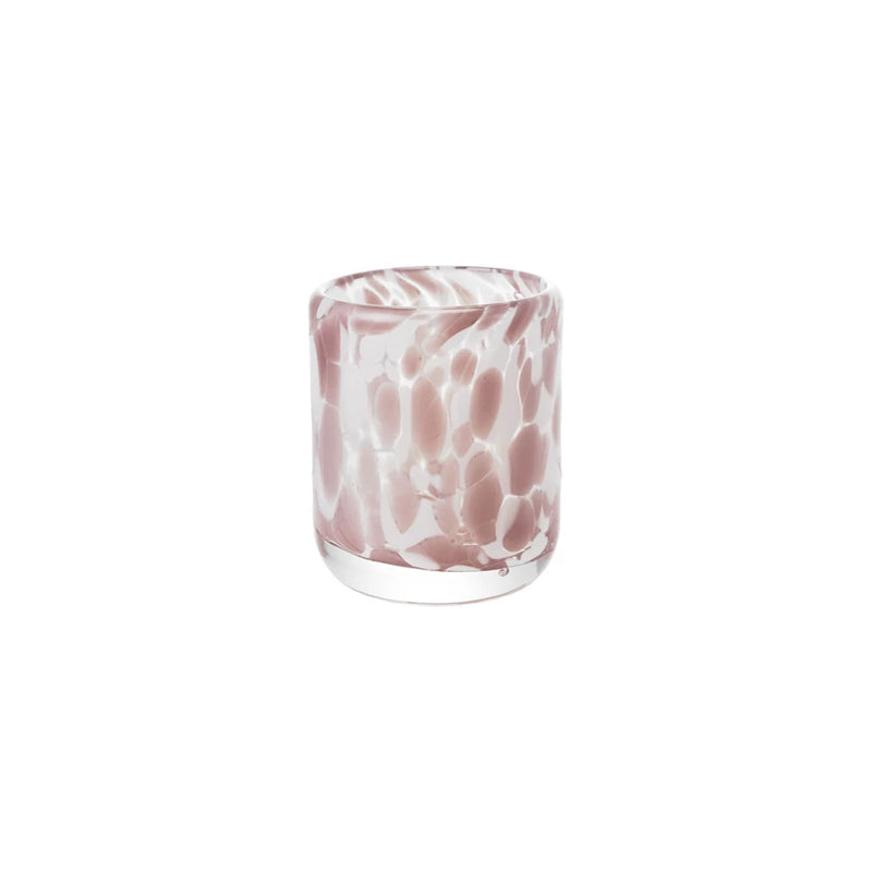 Hand-Blown Confetti Shot Glass - Lavender & White