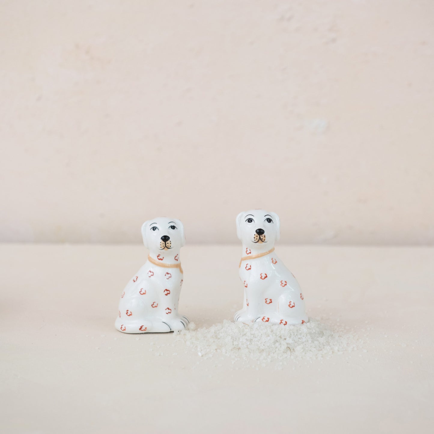 Ceramic Dog Shaped Salt & Pepper Shakers